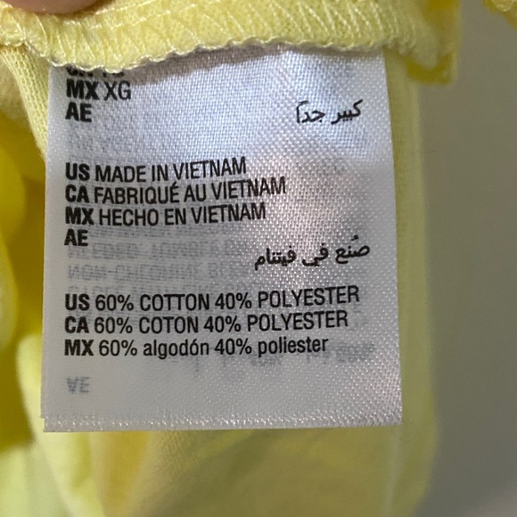 Charter Club Yellow V-Neck Short Sleeve Pajama Tee T-shirt Loungewear PJ - Picture 3 of 6